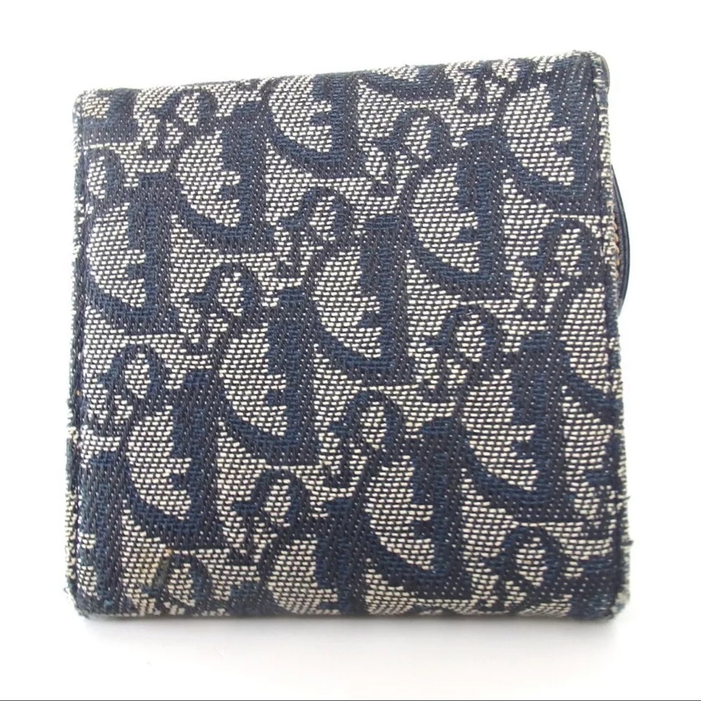 AUTH Christian Dior Trotter Wallet Navy Blue - Picture 2 of 8